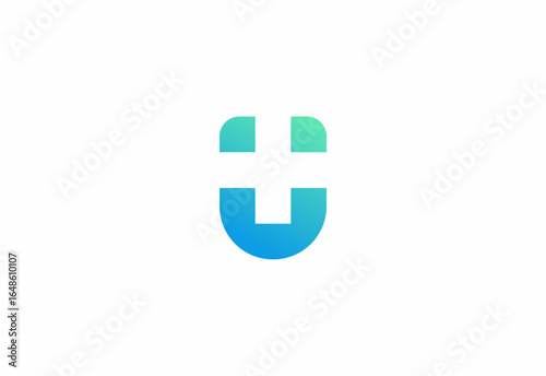 Free Download Logo letter U with symbol medical plus, Creative template for hospital and healthcare. - GFXLoad