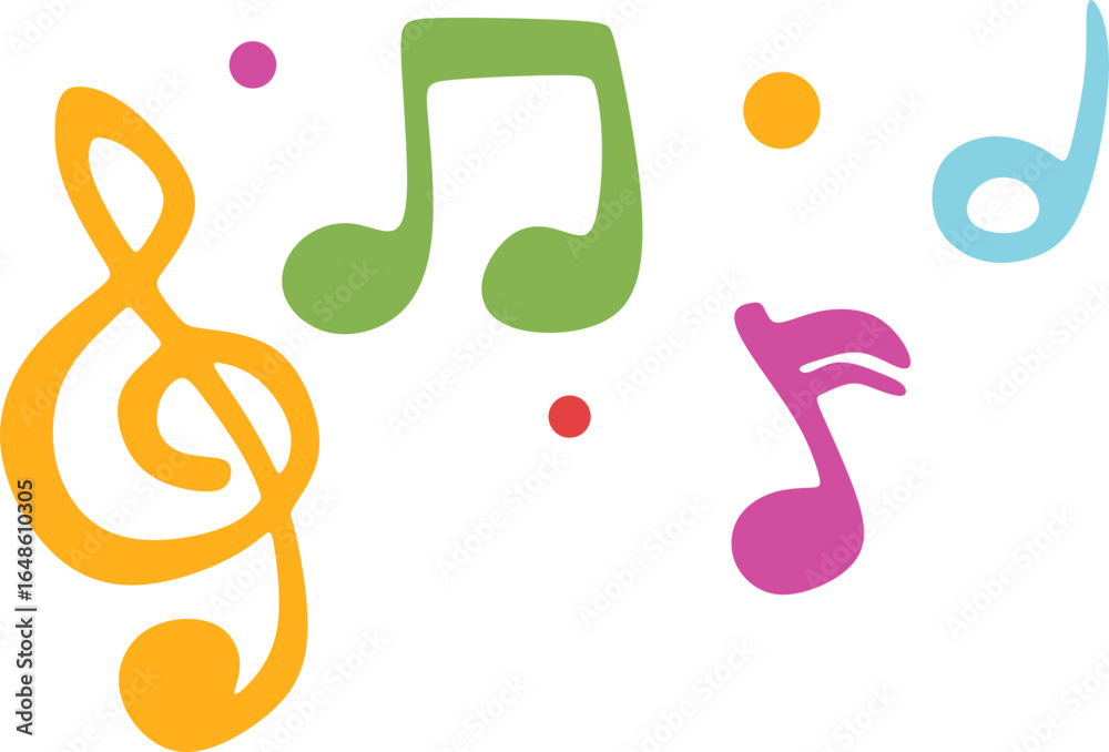 Fototapeta premium Doodle Music Notes