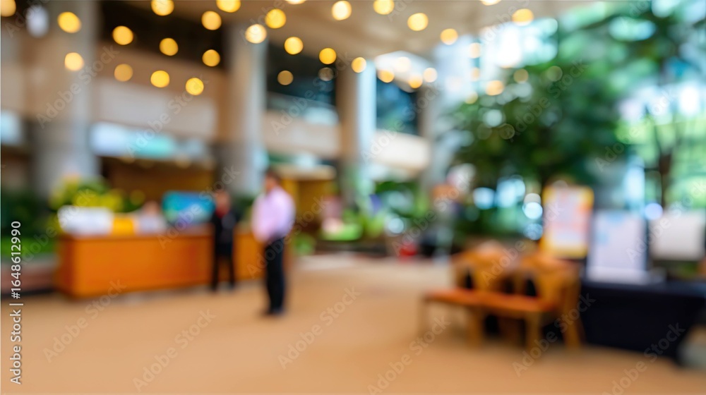 Fototapeta premium Executive Office Lobby Event Corporate Building Photo Modern Environment Blurred View Artscale Concept