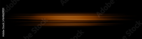 Streak. Dense horizontal lines arranged in wide composition. Glowing gradient effect creates dynamic movement and illumination across dark space.