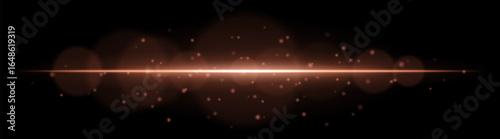 Particle light. Radiant beam with dynamic glow and flying dots. Creates atmosphere of speed, shine, motion, or high-tech visual signal.