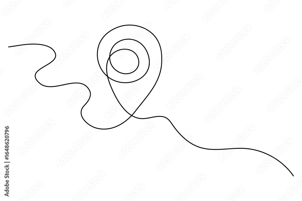Obraz premium Search icon continuous one line drawing and minimalist style isolate outline vector illustration 