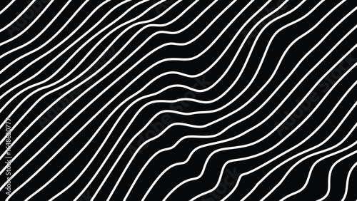 Elegant Endless Wavy Line Seamless Vector Pattern with Graceful Flowing Curves and Abstract Geometric Rhythm for Packaging, Posters, and Wallpaper Design