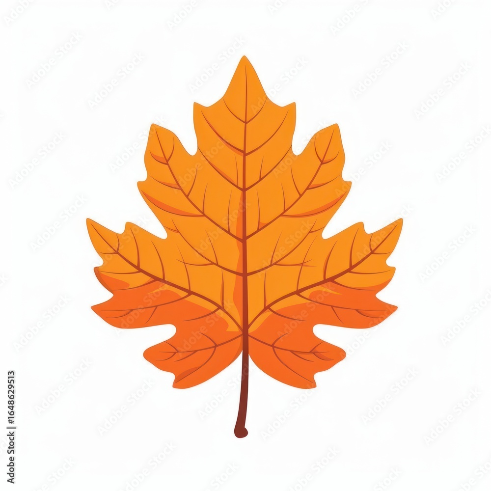 Fototapeta premium Autumn leaf bonfire plant flame.