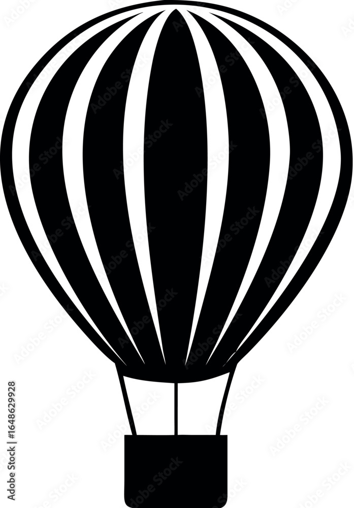 Naklejka premium Hot air balloon / ballooning ride flat vector icon