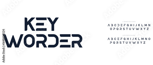 incomplete minimal cut alphabet capital lettering a to z font family