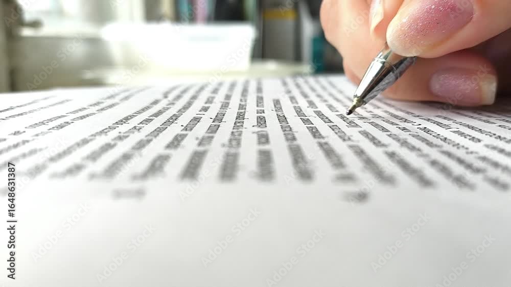 Businesswoman signing a document after reading the agreement in office