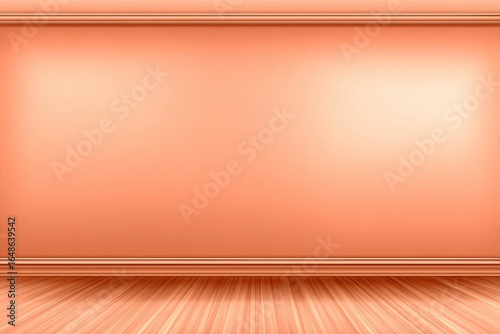 Wallpaper Mural Empty coral-toned room with wall and floor Torontodigital.ca