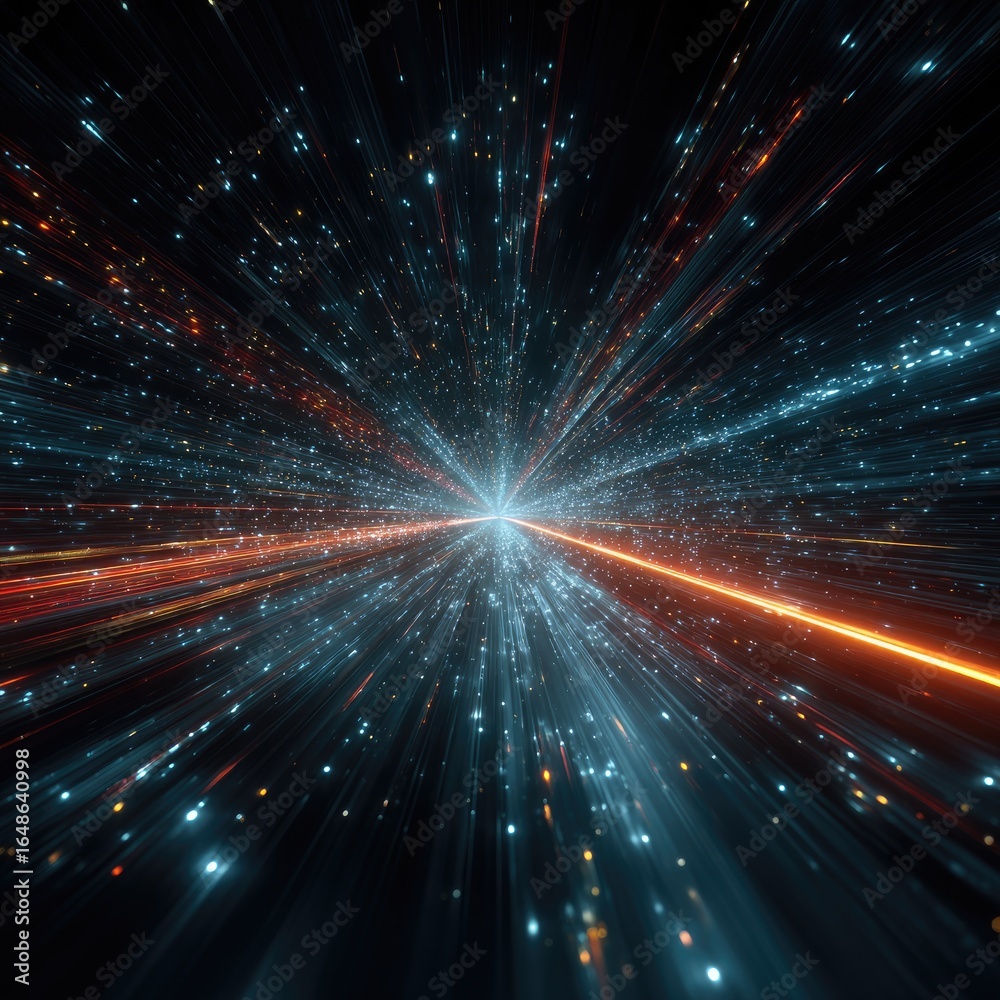 Naklejka premium Cosmic explosion radiating outward