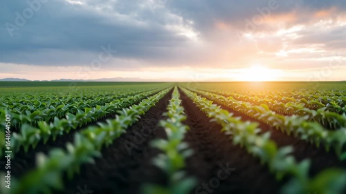 The use of technology and AI in agriculture concept. The advancement of modern agriculture and the use of automation to enhance innovation.