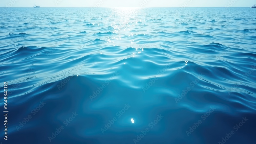 Naklejka premium Tranquil ocean surface with gentle waves.