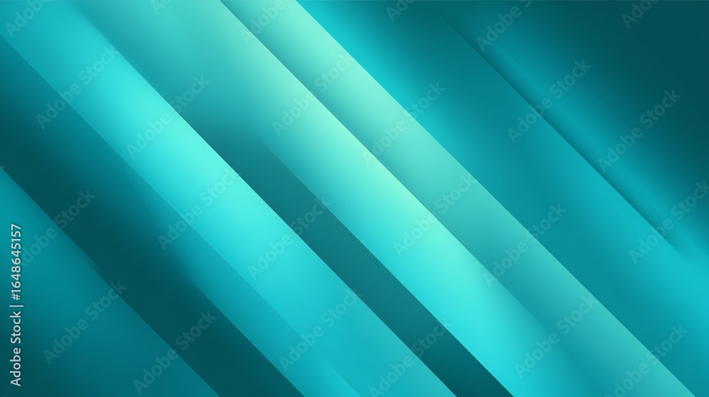 Obraz premium Abstract Teal Background with Diagonal Gradient Stripes and Modern Design