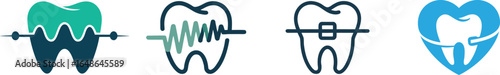 Dental logo symbol Vector Art, Icons, and Graphics for designers