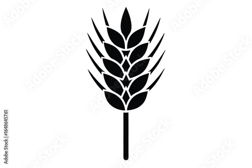 barley plant vector icon