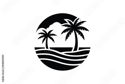 beach vector icon