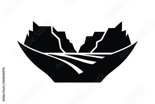 canyon vector icon