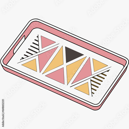 Elegant Dessert Tray Displaying Pastel Treats in a Bright Kitchen Setting, Conceptual Graphic Illustration