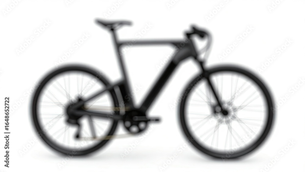 Fototapeta premium Side view of a blurred electric bicycle.