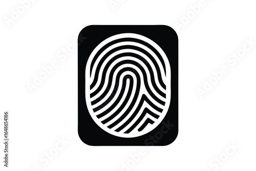 fingerprint scanner vector icon