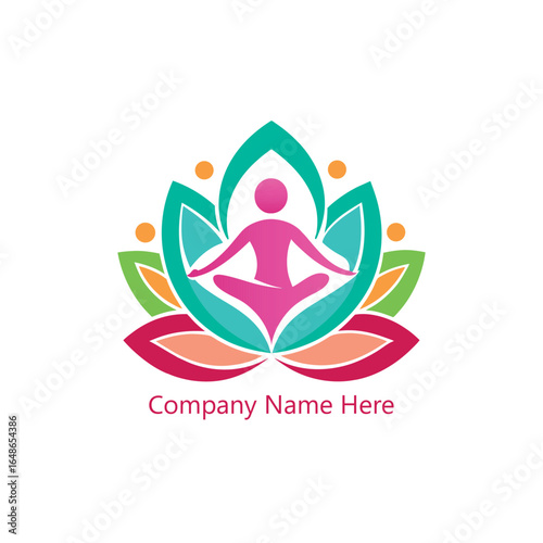 yoga logo design vector 
