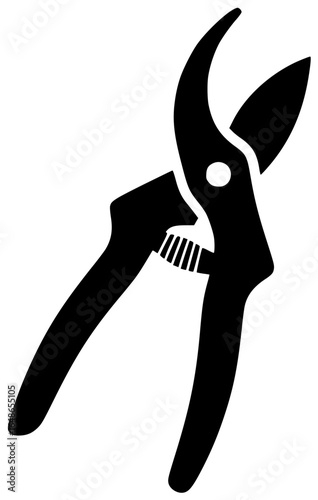 Pruner tool used for cutting and trimming trees in agriculture farming gardening landscaping shaping grafting training