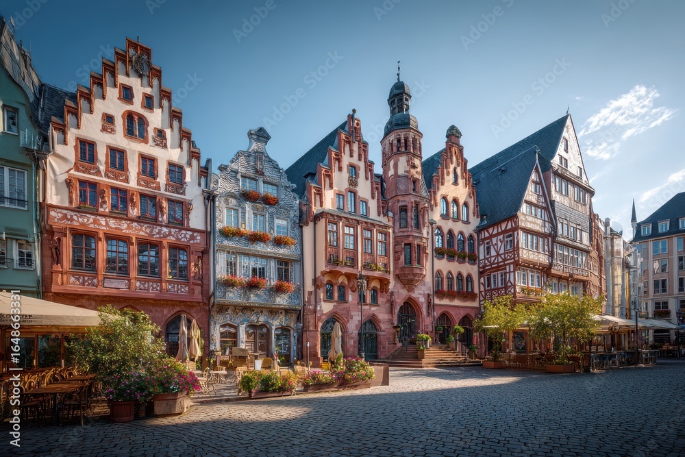 Naklejka premium Historical Charm: Old Town Square, a Architectural