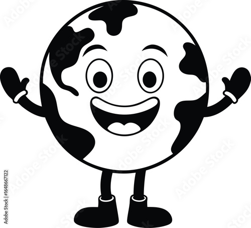 happy smiling globe
