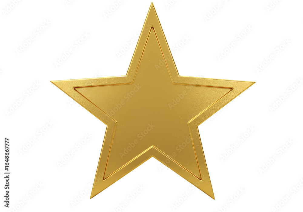 Obraz premium Elegant gold star trophy symbolizing achievement and excellence on a black background