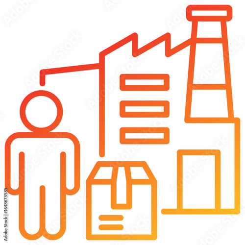 Supplier Line Gradient Icon