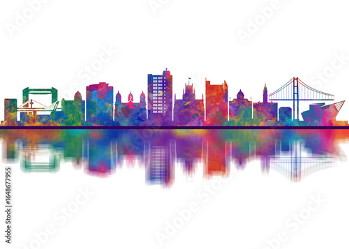 Canvas Print Kingston upon Hull England Skyline