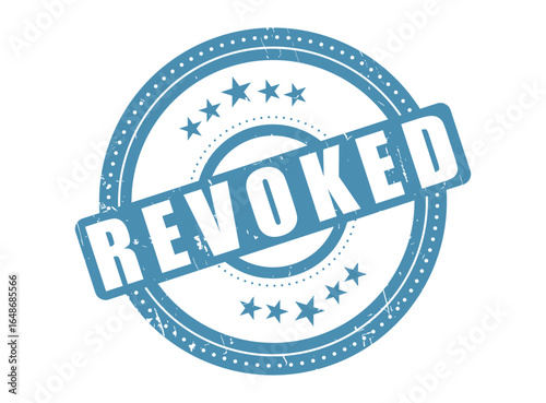 Revoked Rubber Stamp Seal with a Dotted Circle