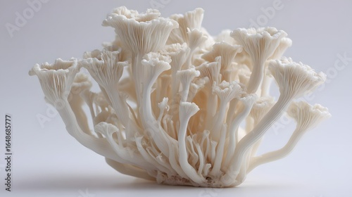 Close-up of a cluster of oyster mushrooms.
