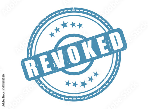 Revoked Rubber Stamp Seal with a Star Border