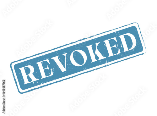 Revoked Rubber Stamp Seal for Legal and Administrative Documents