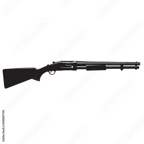 silhouette image of a shotgun pistol