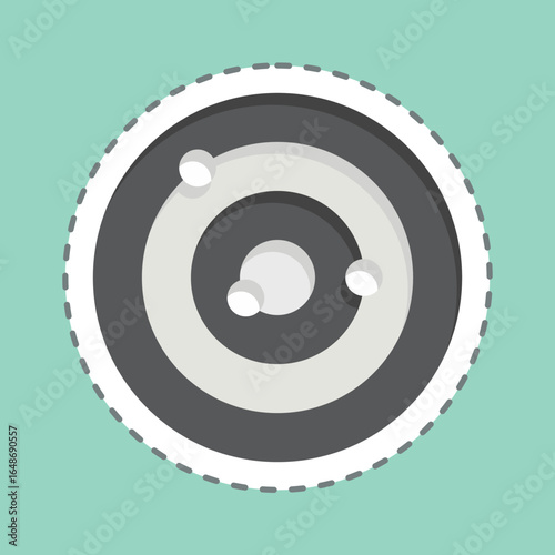 Sticker line cut Radar. related to Sensors symbol. design editable
