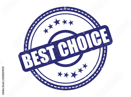 Best Choice Rubber Stamp Seal with a Star Border