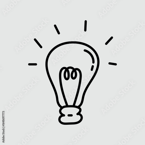Light bulb hand drawing doodle element