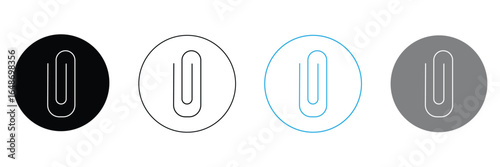 Paper clip icon set .Vector background .EPS 10 .