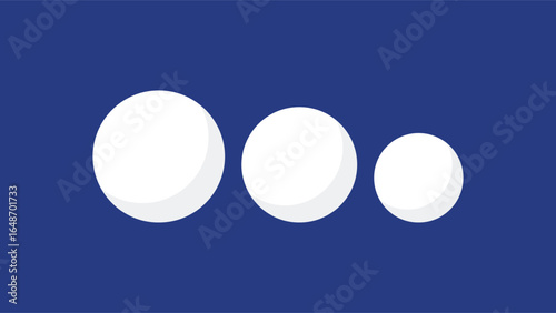 Three snowballs of different sizes, illustration