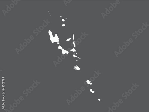 Minimalist Black Map of Vanuatu 