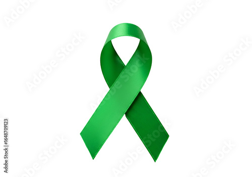 Wallpaper Mural Green awareness ribbon symbol representing support and solidarity for health causes and social Torontodigital.ca