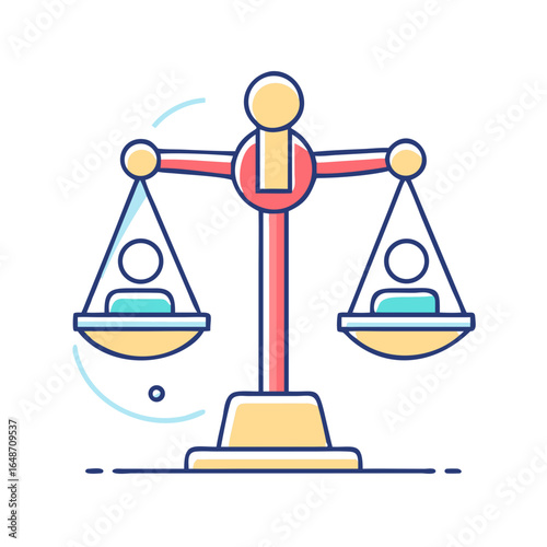 Conceptual art of balance scales representing fairness and justice in legal matters