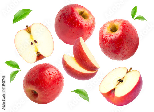 Obraz na płótnie red apples isolated on white