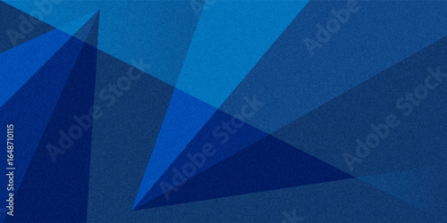 Black dark navy blue silver abstract pattern background. Geometric shape. Line triangle angle fold polygon diamond 3D. Color gradient ombre. Rough grain noise. Light shadow. Matte shimmer. Minimum.