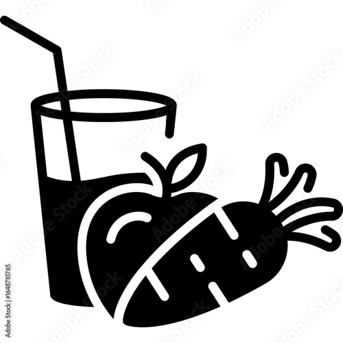 Fresh vegetable juice icon