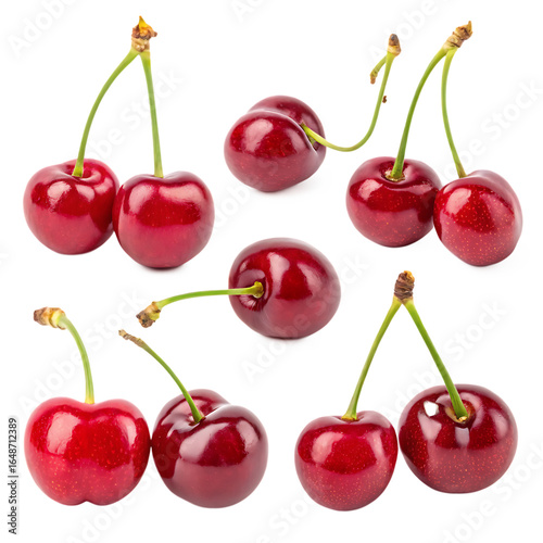 realistic colorful designs of cherries