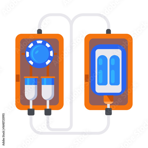 A flat style icon representing blood pump
