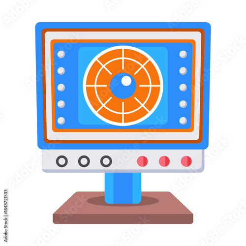 A flat style icon showing vision panel