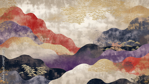 豪華な和柄背景イラスト 壁紙 和風デザイン 花模様 金色装飾 高級感 華やか 背景素材 伝統美 テクスチャー 模様 和風壁紙 イベント 装飾用背景 デザイン素材 和風アート 商用利用可 印刷用背景 和柄テキスタイル インテリアデザイン用 豪華背景